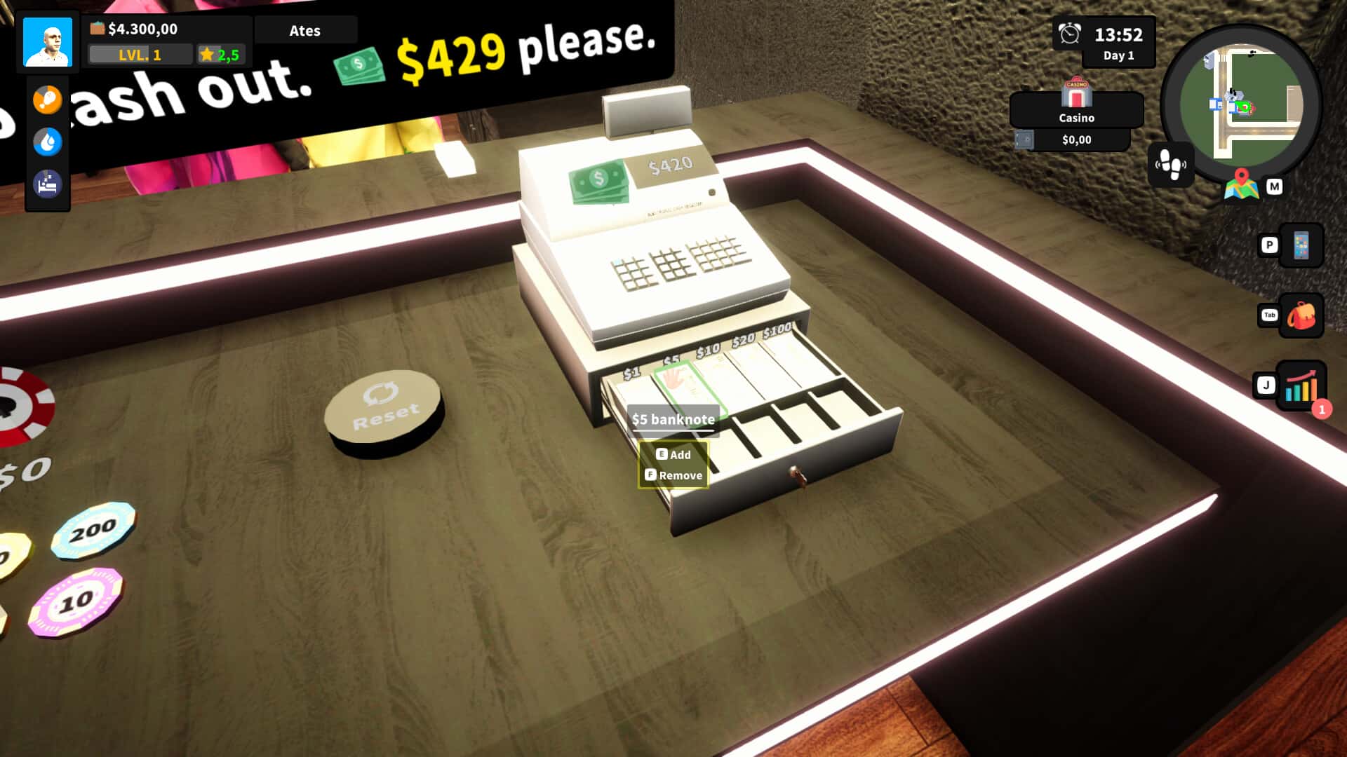 Casino Management Simulator